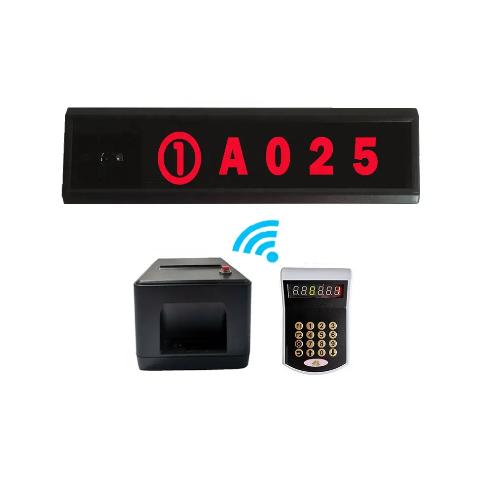 TV LED display qms wireless waiting call automatic queuing ticket dispenser machine bank queue management system