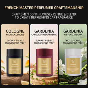 Diffuseur d'air de voiture moderne en plastique, parfum aux huiles essentielles naturelles 200g, fixation sur grille d'aération, sans électricité, évaporation naturelle - Product Image 3