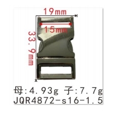 20mmバッグ製造クイックリリースバックル亜鉛合金金属調整可能ウェビングスライドロックバックル - Product Image 6
