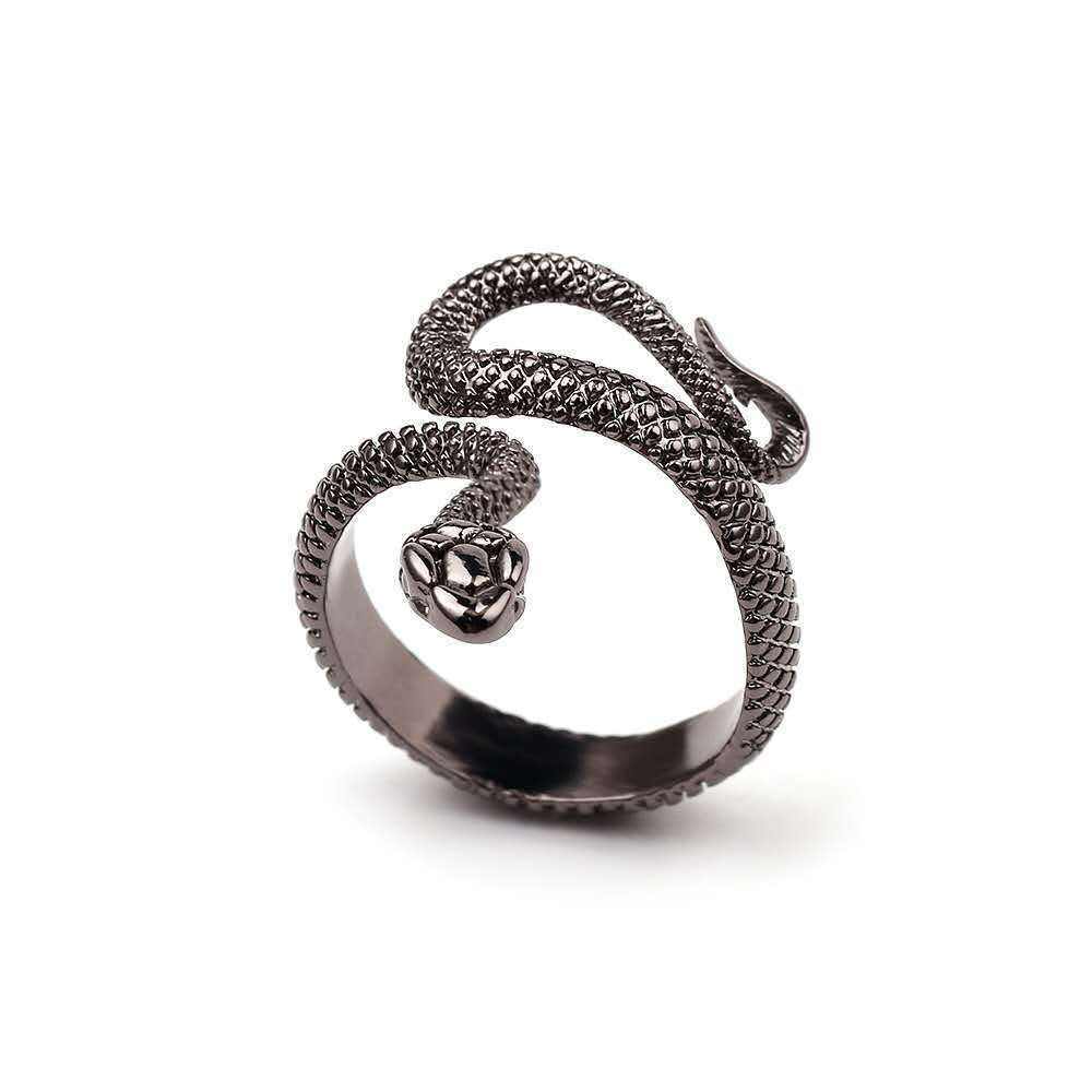 Anillos De Serpiente chapados en plata de Metal para mujer