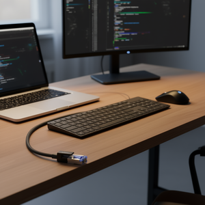 Câble Ethernet Cat8 avec connecteurs RJ-45 à angle droit, gaine en nylon tressé, conducteur en cuivre, bande passante de 2 GHz, longueur de 2 m, Ugree - Product Image 2