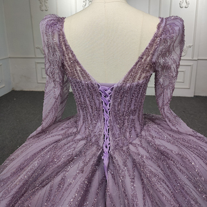 5667 Vente chaude Robe de soirée élégante décontractée pour femmes, couleur unie, manches longues, robe de fête sexy - Product Image 6