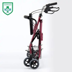 Elderly Walking Cart With Seat 4 PU Wheels Foldable Shopping <b>Trolley</b> For Grocery And Household Use - Product Image 4