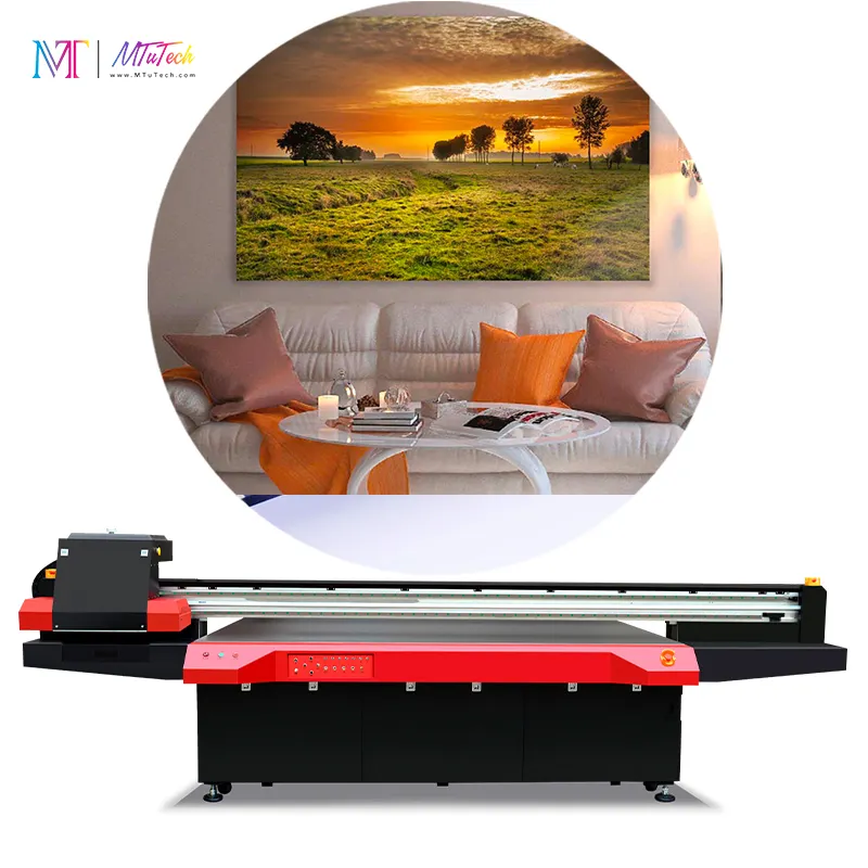 MTuTech Direct printing on wood plywood MDF printer large format UV printer for rigid substrate flat signage printer