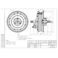 Moteur de moyeu CC sans balais QSMOTOR V4 3000W 50H 72V sans cadre à montage au pied BLDC pour la modification de moto électrique et de vélo électrique