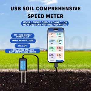 อุปกรณ์จัดเก็บข้อมูลแบบพกพาเซ็นเซอร์ดิน USB Type-C พร้อมแอป8-in-1เครื่องทดสอบทางการเกษตรสำหรับการวัดอุณหภูมิและค่า pH - Product Image 2