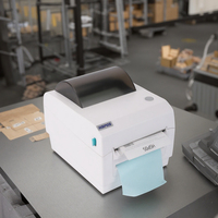 HSPOS nouvelle imprimante thermique de codes à barres de 4 pouces imprimante d'étiquettes autocollantes à transfert thermique de 110mm avec épluchage de papier d'étiquettes