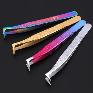 Anti-static Straight Eyelash Extension Tweezers Industrial Precision Curved Straight Lash Eyebrow Tweezers