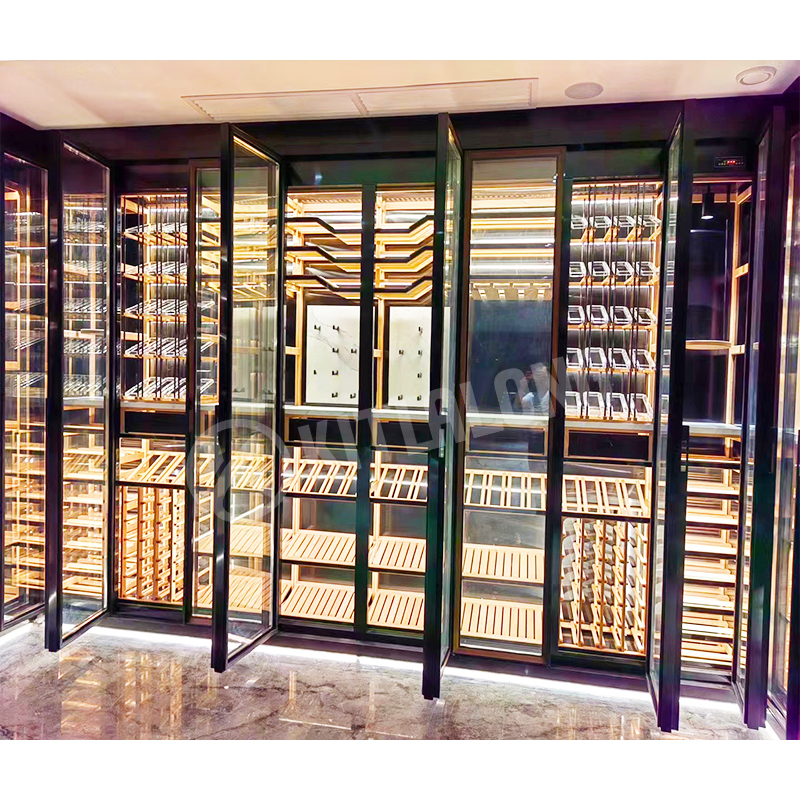 Термостатический шкаф из нержавеющей стали под заказ, стеклянный шкаф для вина, бара, холодильник, винный погреб, шкаф для хранения