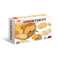 Galletas Crujientes Saladas Multigrano Sin Azúcar de 200g, Caja de 6 Variedades, Producción a Granel de Fábrica, Bajas en Grasa, Venta al Por Mayor