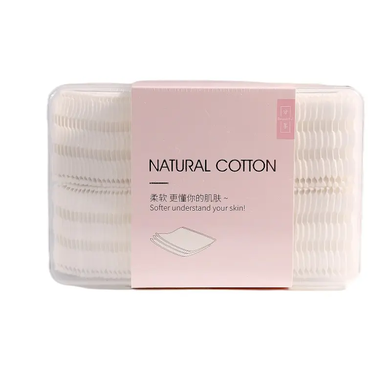 Box Packing 120 Pieces Thicken Face Cleansing Cotton Pads Makeup Remover 3Layers Cotton Edge Pressing Cotton Pads For Makeup