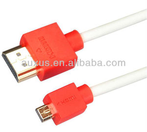 Slim <span class=keywords><strong>cable</strong></span> micro <span class=keywords><strong>HDMI</strong></span> con extremadamente pequeño y delgado de alambre/alambre fino útil <span class=keywords><strong>para</strong></span> móviles y teléfono - Product Image 1