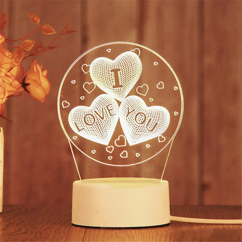 مخصص شعار الصمام مصباح اكريليك هدية الجدول مصباح ليلة ضوء 3D USB الترويجية ليلة ضوء أنيمي مصباح اكريليك