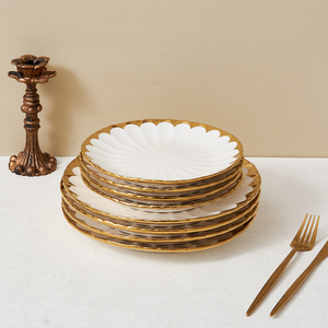 Beyaz 10.5 inç seramik yemek tabağı özelleştirilebilir tek parça gevşek paketlenmiş şarj sofra - Product Image 3