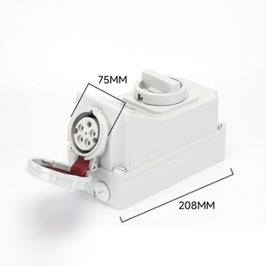 Enchufe industrial entrelazado de 16A y 5 pines IP67 con interruptor de seguridad, enchufe de inserción lateral con bloqueo mecánico. - Product Image 6