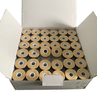 144pcs Benang Bobin Tenun Tinggi 75D/2 100% Poliester Filamen Mercerized Pre Wound Dyed Warna Sesuai Pesanan untuk Sulaman