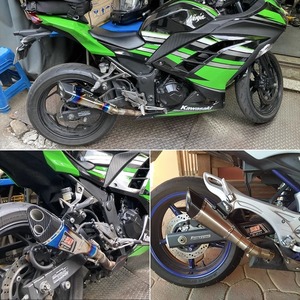 51mm universel moto <span class=keywords><strong>yoshimura</strong></span> échappement R11 S2 évasion modifié Double trou silencieux pour R1 MT-09 Cb300r Ninja400 R3 CBR500 - Product Image 3