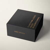 Emballage personnalisé de qualité supérieure, boîte noire personnalisée, emballage d'expédition en carton rigide pour bougies de luxe, boîte cadeau pliante magnétique