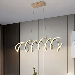 Venda quente Alto Brilho Lustre Lâmpada Iluminação Inteligente Pendurado Anel Redondo Teto De Alumínio 136W LED Light Pendant