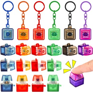 Colorful Keyboard Fidget <b>Toy</b> Keychain Clicker Stress Relief Fidget <b>Toys</b> Mini Mechanical Switch <b>Toy</b> For Kids Adults <b>Desk</b> Decor - Product Image 3