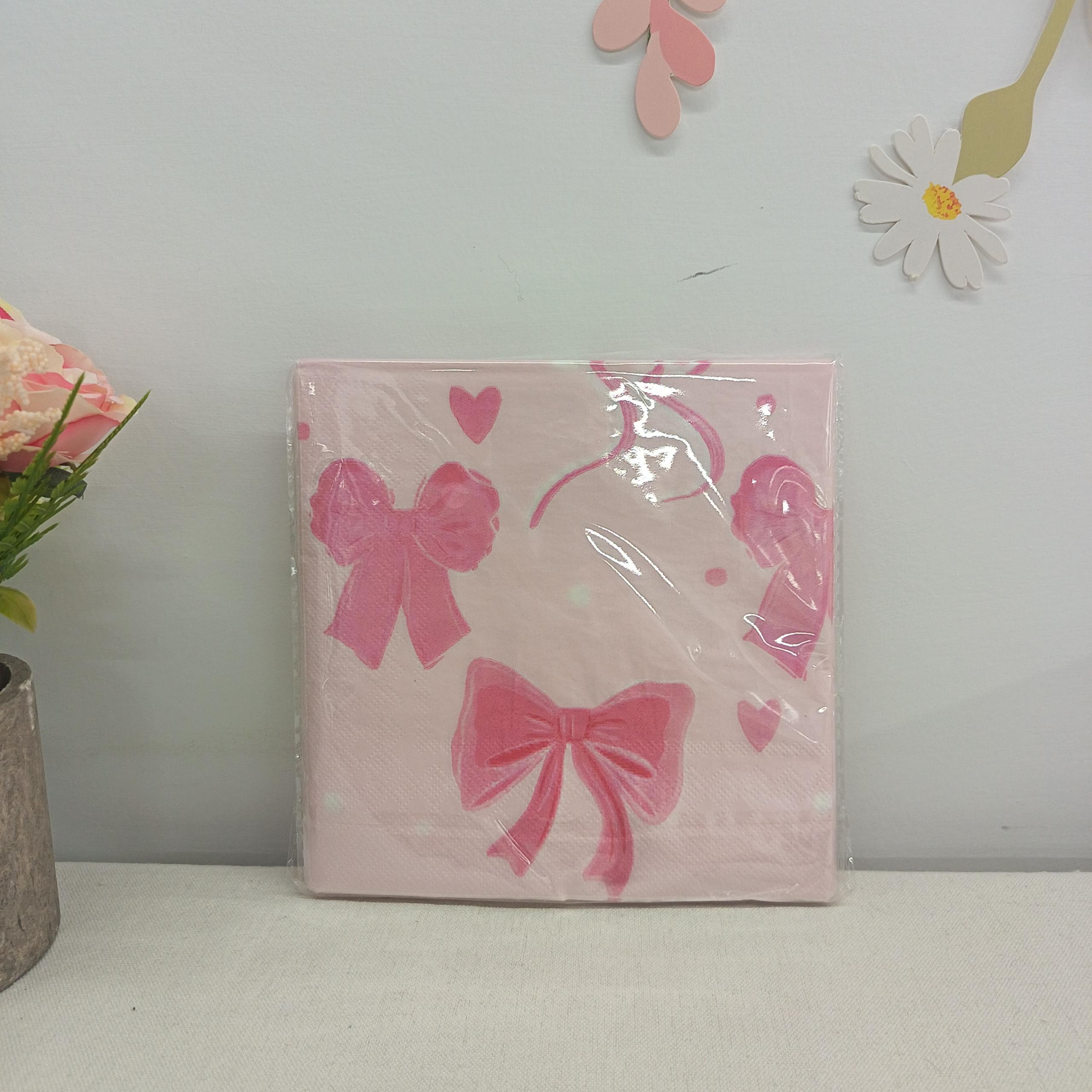 Servilleta rosa de 33*33cm * 16 piezas