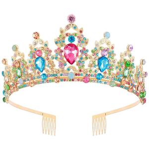 Tiara de Cumpleaños, Graduación, Día de San Valentín para <span class=keywords><strong>Mujer</strong></span>, Corona, Banda, Decoración de Fiesta con Diamantes de Imitación AB, Material de Satén Suave, Personalizable - Product Image 5