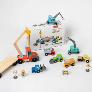 CPC Crianças Madeira Engenharia Construção Veículo Carro Jogo Educacional Presente Modelo Brinquedos Para Crianças