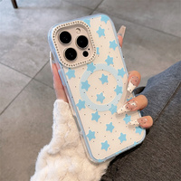 Funda Híbrida 2 en 1 con Cubierta Trasera Magnética de Gel y Lente de Diamante para iPhone 18 Pro Max 17 Air 16 15 Plus