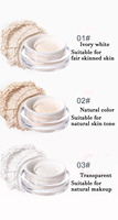 Poudre libre correctrice minérale imperméable en gros avec une texture soyeuse et légère et un applicateur doux pour le maquillage du visage