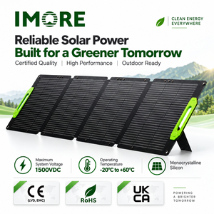 <b>200W</b> Foldable <b>Solar</b> <b>Panel</b> 27.95V Voc 23.20V Vmp ETFE IP67 MC4 for Portable Power Stations Camping and Travel Applications - Product Image 3