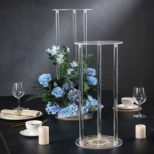 Support de fleurs de table moderne en acrylique transparent de luxe, centre de table pour mariage, maison, hôtel, fête, utilisation en extérieur - Product Image 2