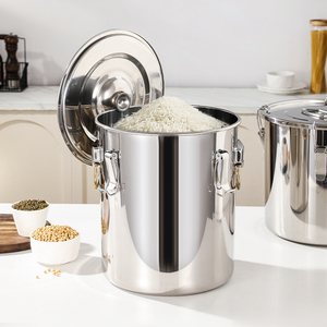 Marmite en acier inoxydable robuste, grande marmite à soupe, récipient alimentaire, équipement de cuisine commerciale et de restauration - Product Image 3