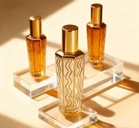 Huile de parfum de luxe Atar Glass du Moyen-Orient, 8 ml, 10 ml, 15 ml, 16 ml, 30 ml. Flacon de parfum arabe doré avec boîte d'emballage