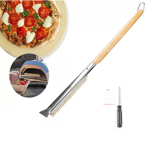 Brosse de nettoyage <span class=keywords><strong>pour</strong></span> <span class=keywords><strong>four</strong></span> à pizza <span class=keywords><strong>d</strong></span>étachable de 21 pouces avec grattoir, brosse en acier inoxydable résistante à la chaleur <span class=keywords><strong>pour</strong></span> <span class=keywords><strong>four</strong></span> à pizza, <span class=keywords><strong>pierre</strong></span> à pizza - Product Image 6