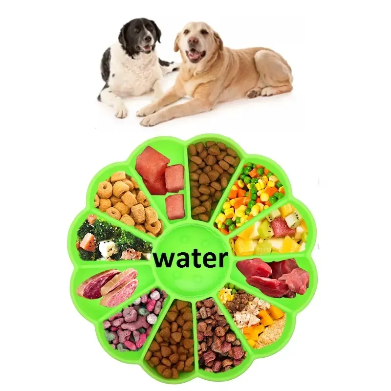 Multifunctional Dog Feeder Slow Eating Pet Bowl Silicone Pet Slow Feeder Water Drinking Food Bowl