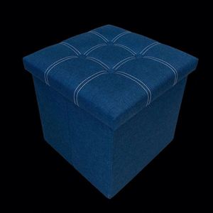 Modern <b>Stool</b> Living Room Furniture <b>Storage</b> Box Fabric Stainless Steel Bamboo Highest Quality Sample Available <b>Stools</b> Counter - Product Image 3