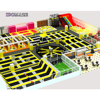 Parc de trampolines intérieur commercial pour enfants et adultes IDOMAZE, aventure sportive personnalisée, Air Rider