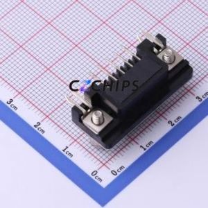 KH-DR9-F5.08 D-Sub/VGA Connector Bent Lead Through Hole Connector Standard D-Sub Female 9P Right Angle Insert - Product Image 2