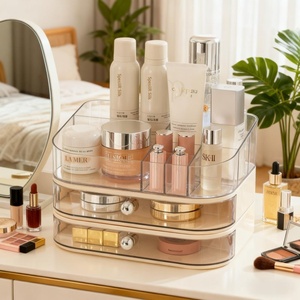 Caja Organizadora de Cosméticos Minimalista con Compartimentos, Tipo Cajón, <span class=keywords><strong>para</strong></span> Joyería, Vajilla, Lápices Labiales, Papelería, Organización de Mesa de Maquillaje - Product Image 1