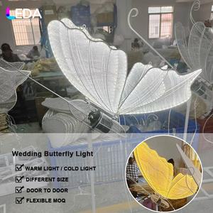 LEDA Exquisite LED Aisle Butterfly <b>Neon</b> Sign LED Butterfly Stand <b>Party</b> Props for Event <b>Decoration</b> - Product Image 2