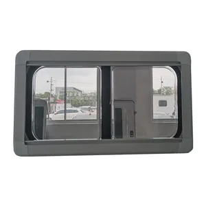 RV Double Layer Acrylic Glass Horizontal Sliding Window Aluminum Alloy Frame Window Use In Camper Motorhome Trailer Caravan