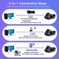 Escáner de Código de Barras Portátil W33 1D 2D USB COM Inalámbrico/Alámbrico, Lector de Códigos QR con Base para Captura de Datos de Inventario
