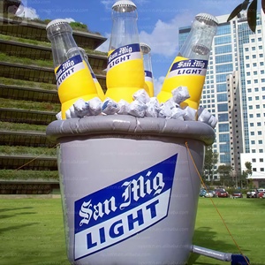 Cubo de Hielo Inflable Gigante con Logotipo Personalizado, Modelo de Cubo Refrigerador con Botellas de Cerveza para Promoción de Marcas de Bebidas/Bar/<span class=keywords><strong>Pub</strong></span>/Expo/Club - Product Image 2