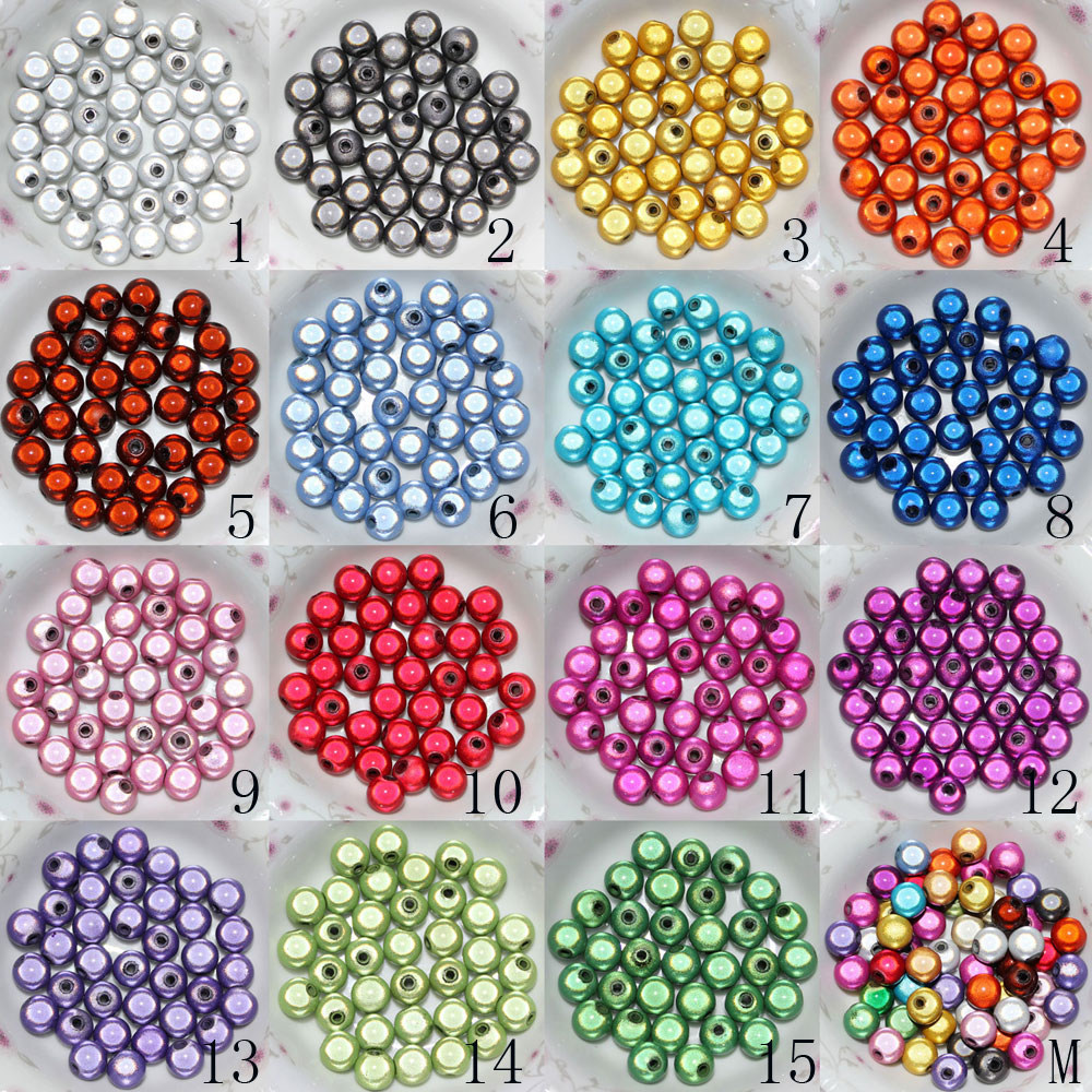 Lotto Da 250pz Di Perle 3D Illusion Miracle Beads – Tonde, 10mm, Colori Assortiti – Per Bigiotteria E Artigianato