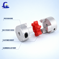 Accouplement flexible de type mâchoire en alliage d'aluminium pour servomoteur à mouvement linéaire, petites commandes acceptées