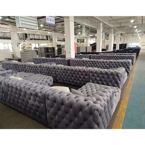 Sofás de Salón de Lujo, Sofá Seccional de Tela Chesterfield, Sofá Seccional Modular, Muebles de Salón Modernos - Product Image 6