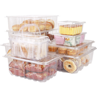 Boîtes transparentes en plastique durable pour crackers, barquettes pour desserts, emballages alimentaires, boîtes transparentes pour pâtisseries, biscuits
