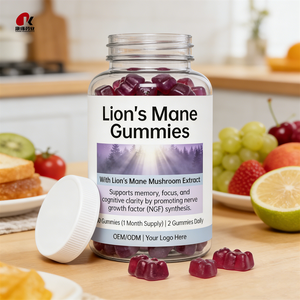 Gummies OEM Crinière de Lion avec Extrait de Champignon pour le Soutien Cognitif, 60 Gummies, Complément <span class=keywords><strong>Fonctionnel</strong></span> de Champignons Certifié GMP - Product Image 4