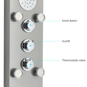 Panneau <span class=keywords><strong>de</strong></span> <span class=keywords><strong>douche</strong></span> cascade LED Affichage numérique Massage Spa Jets <span class=keywords><strong>Colonne</strong></span> <span class=keywords><strong>de</strong></span> <span class=keywords><strong>douche</strong></span> avec douchette Bec <span class=keywords><strong>de</strong></span> baignoire Robinet - Product Image 3