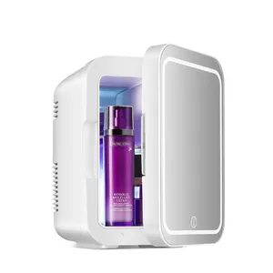 CX505 4L Skincare Mini Fridge Hotel Car Small Refrigerators Portable Cosmetic Mini Beauty Fridge With Mirror Led Light